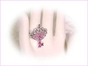 Pink Crown Ring